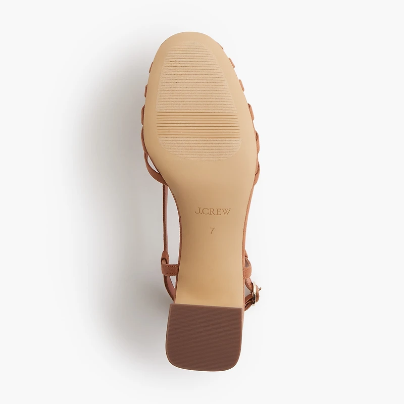 Caged-toe strappy heel sandals