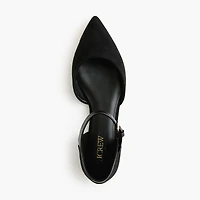 Pointed-toe ankle-strap flats