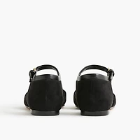 Pointed-toe ankle-strap flats