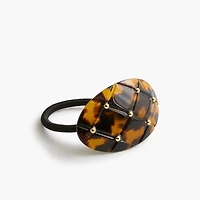 Embellished tortoise hair tie