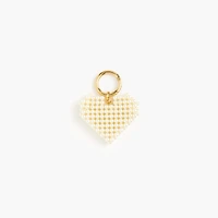 Pearl heart bag charm