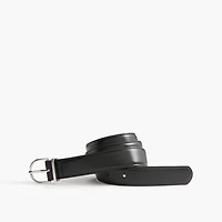 Bonded leather round-buckle belt