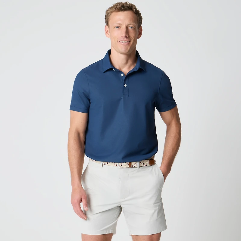 Waffle performance polo shirt