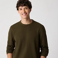 Double-knit crewneck sweatshirt