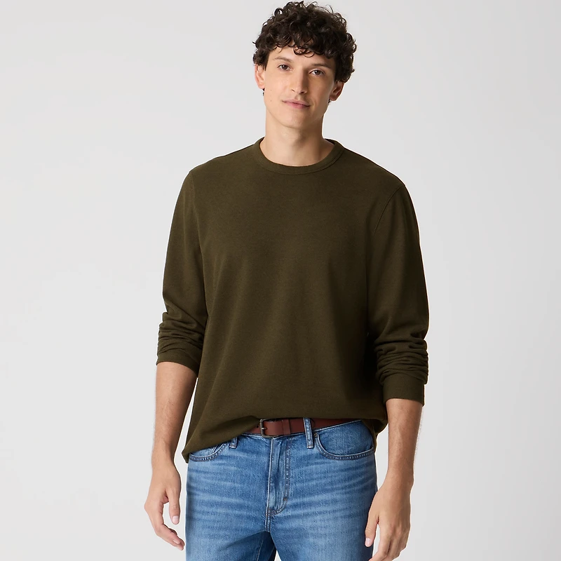 Double-knit crewneck sweatshirt