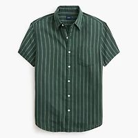Short-sleeve striped dobby shirt