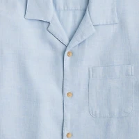 Short-sleeve waffle dobby camp shirt