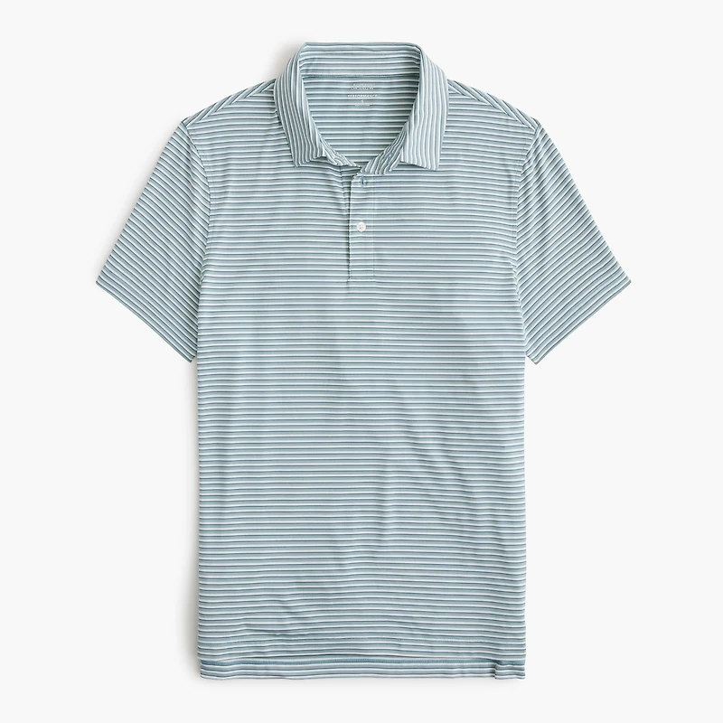Striped performance polo shirt