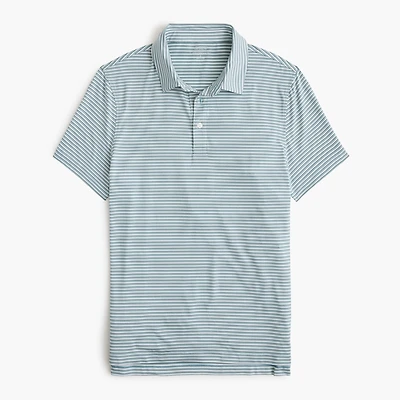 Striped performance polo shirt