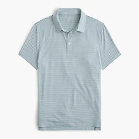 Striped performance polo shirt