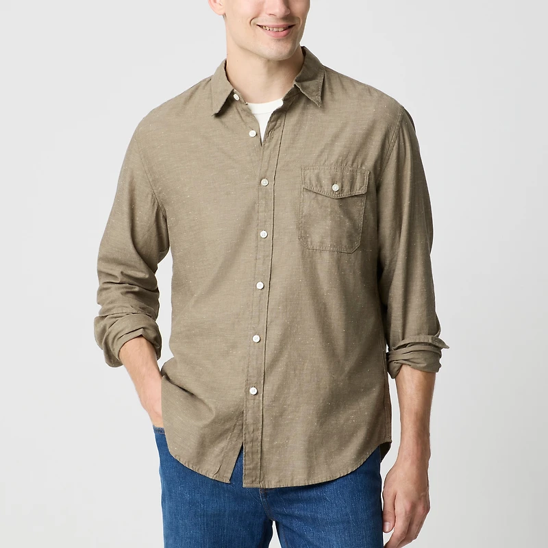Textured oxford shirt