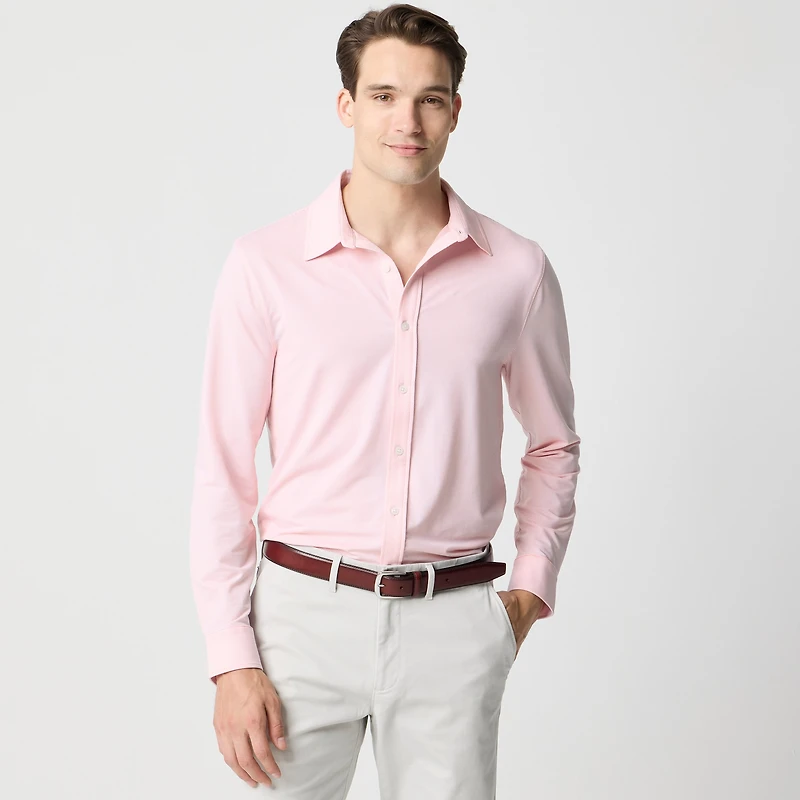 Jacquard all-day performance shirt