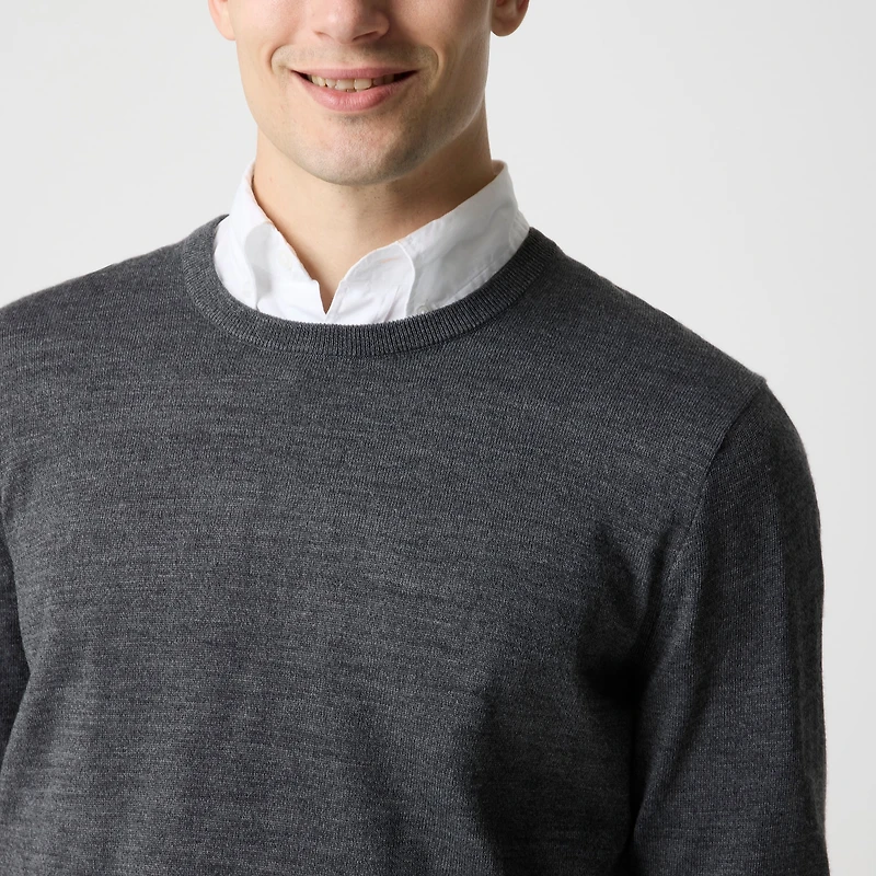 Merino wool-blend crewneck sweater
