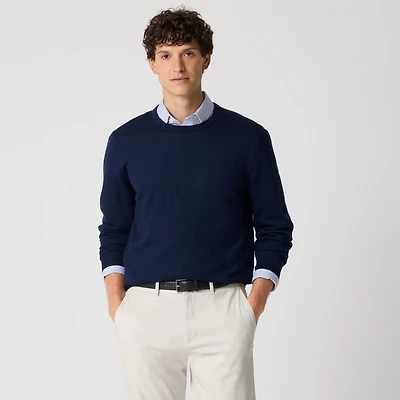 Merino wool-blend crewneck sweater