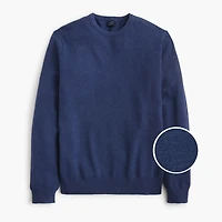 Long-sleeve basketweave crewneck sweater