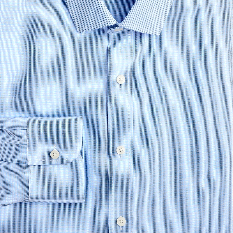 Wrinkle-free dobby dress shirt