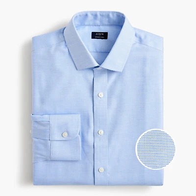 Wrinkle-free dobby dress shirt