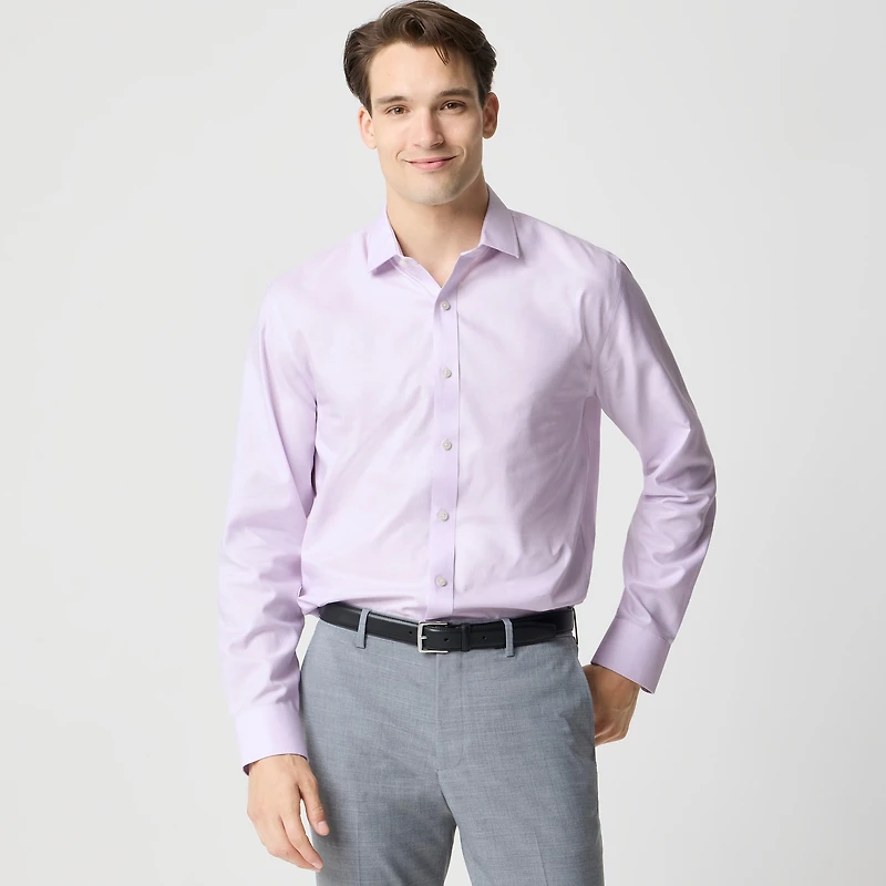 Wrinkle-free dobby dress shirt