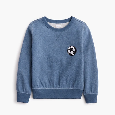 Boys' soccer terry soccer ball sweatshirt