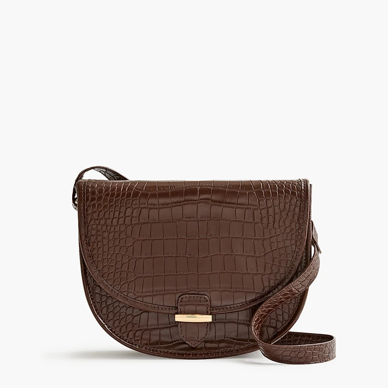 Croc half-moon crossbody bag
