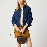 Croc half-moon crossbody bag