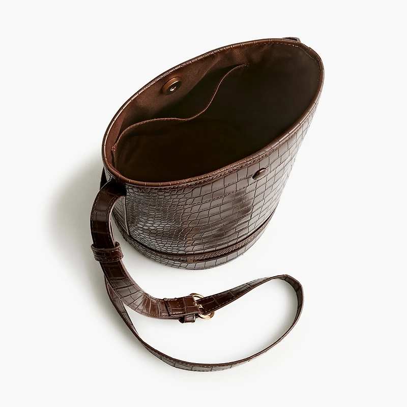Croc crossbody bucket bag