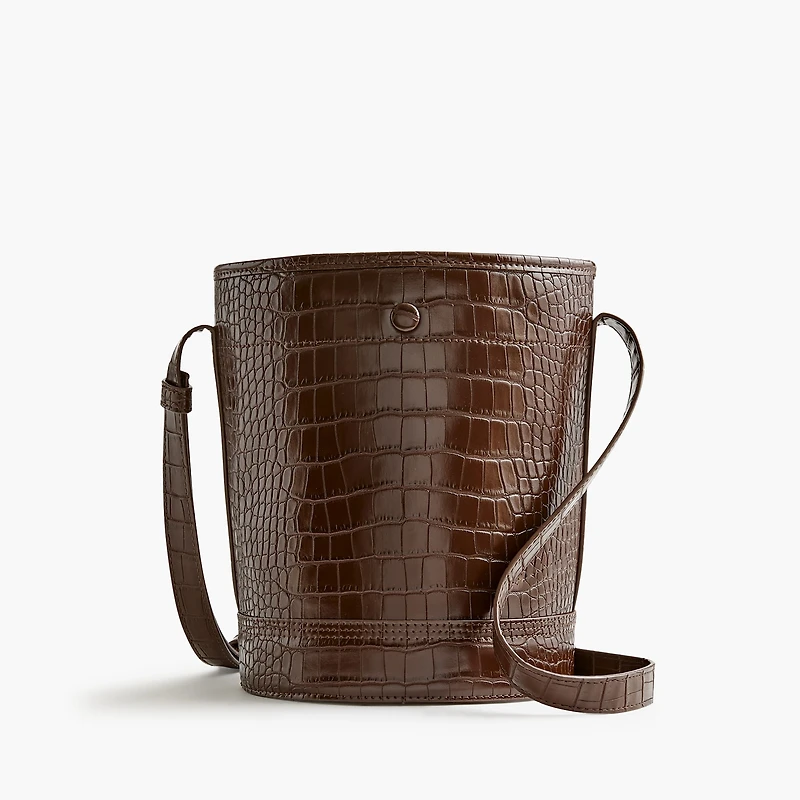 Croc crossbody bucket bag