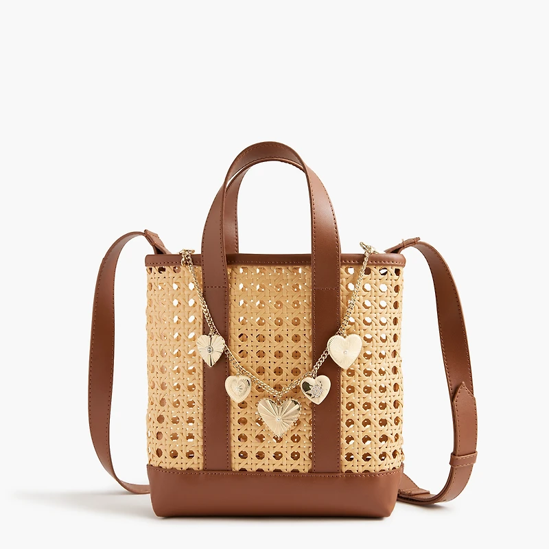 Heart chain bag charm