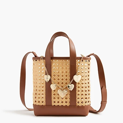 Heart chain bag charm