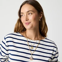 Striped boatneck tee