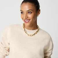 Fleece crewneck sweatshirt