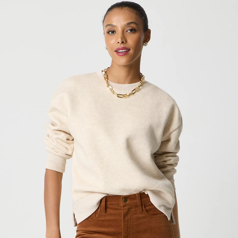 Fleece crewneck sweatshirt