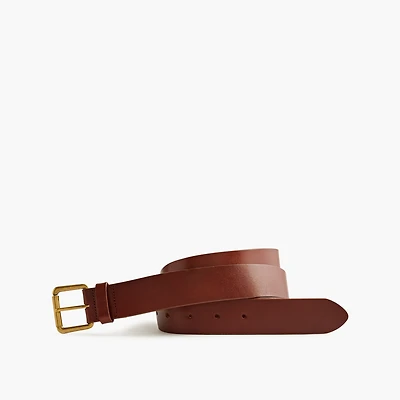 Wide leather belt