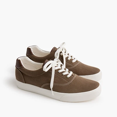 Canvas lace-up sneakers