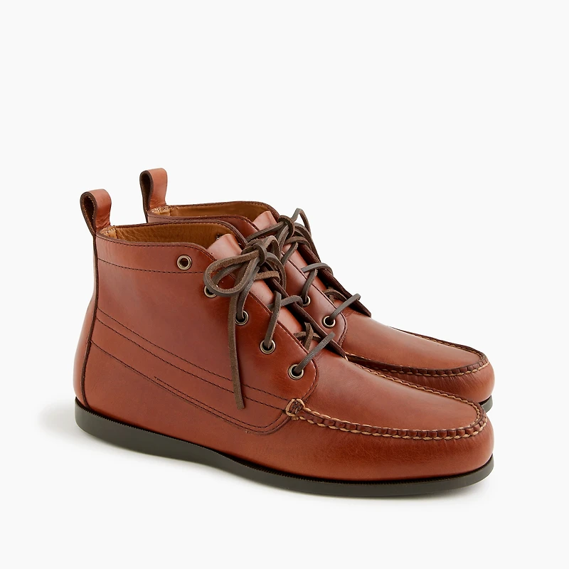 Leather camp boots