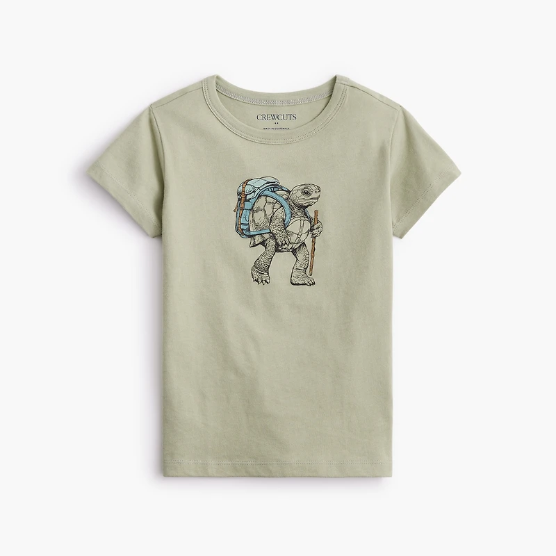 Boys' hiking turtle graphic tee