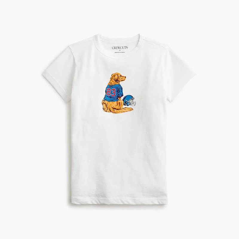 Boys' football dog graphic tee