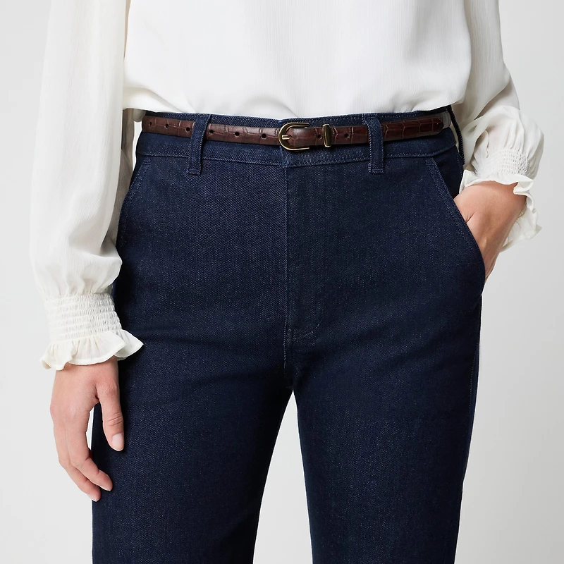 High-rise wide-leg trouser jean all-day stretch
