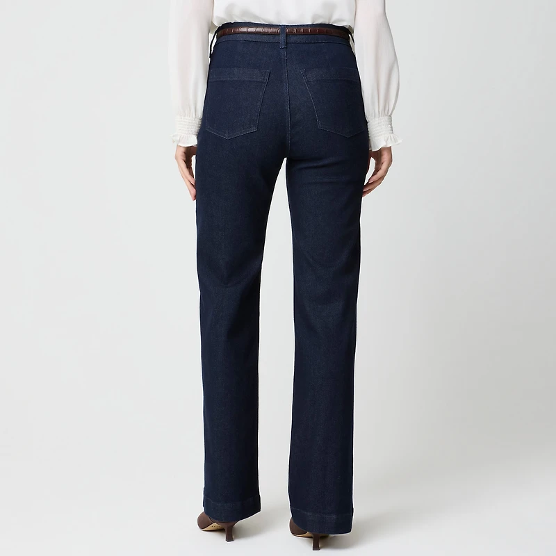 High-rise wide-leg trouser jean all-day stretch