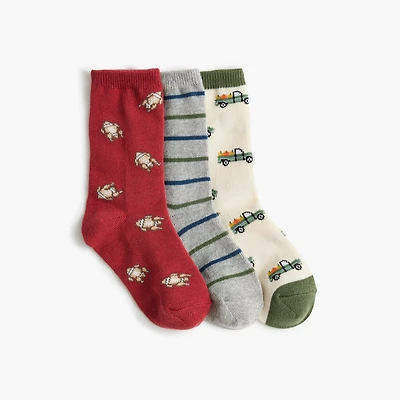 Boys' Thanksgiving socks pack-of-three