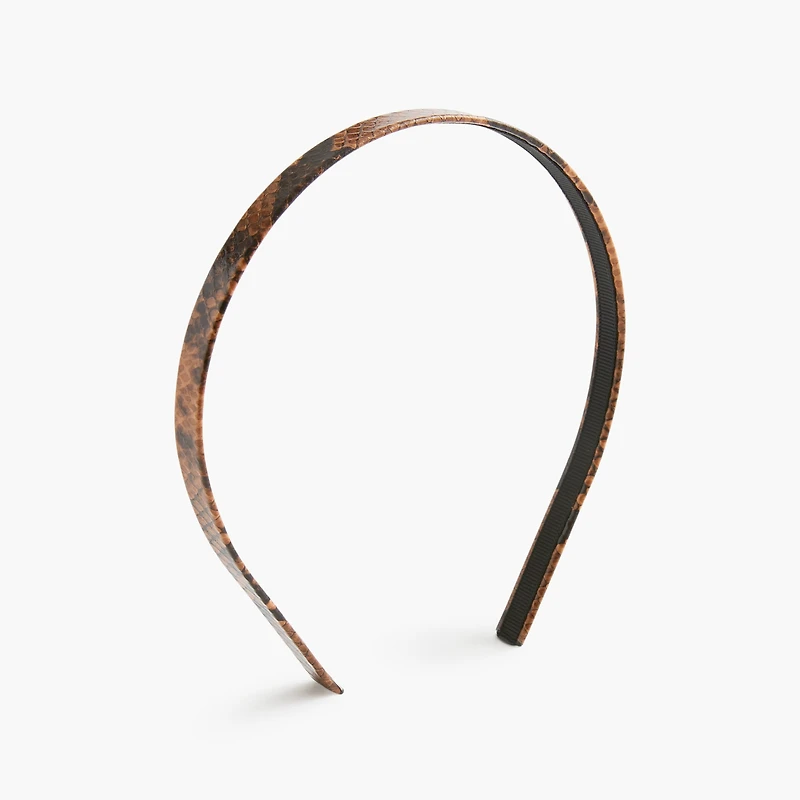 Faux-snakeskin headband