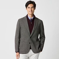 Slim-fit wool-blend dobby blazer