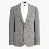 Wool-blend herringbone blazer