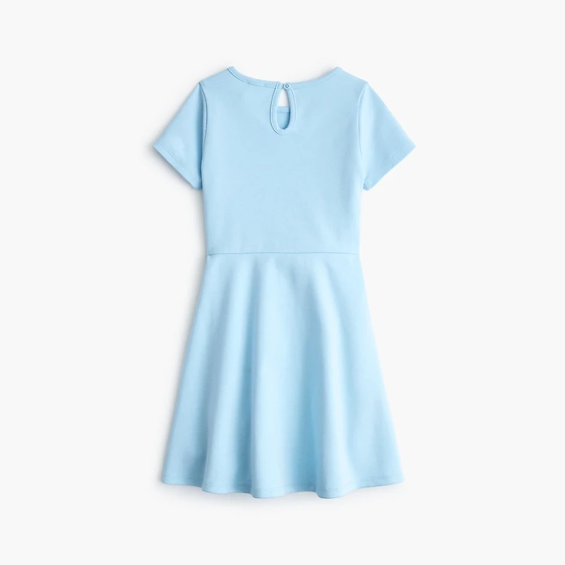 Girls' short-sleeve ponte uniform dress