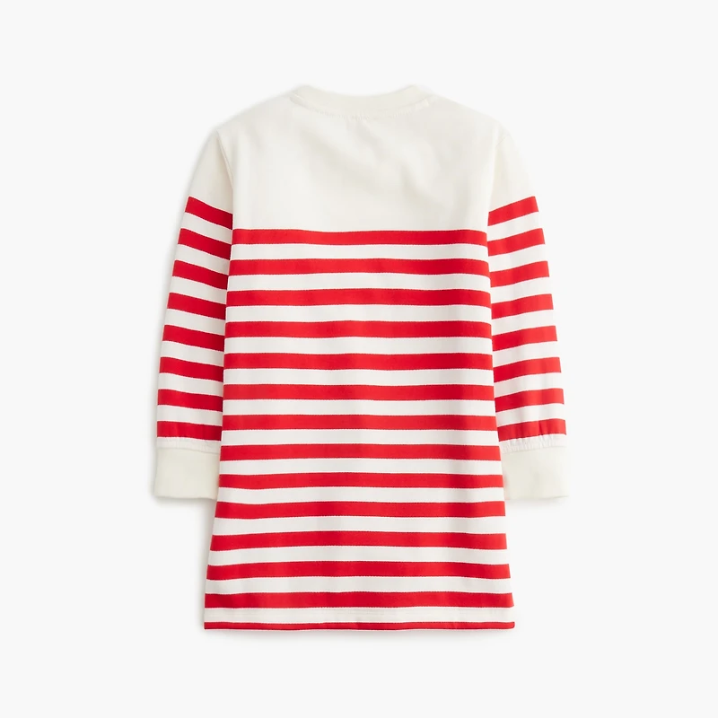 Girls' striped sweatshirt-dress
