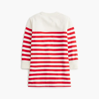 Girls' striped sweatshirt-dress