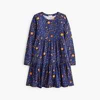 Girls' knit constellations tiered dress