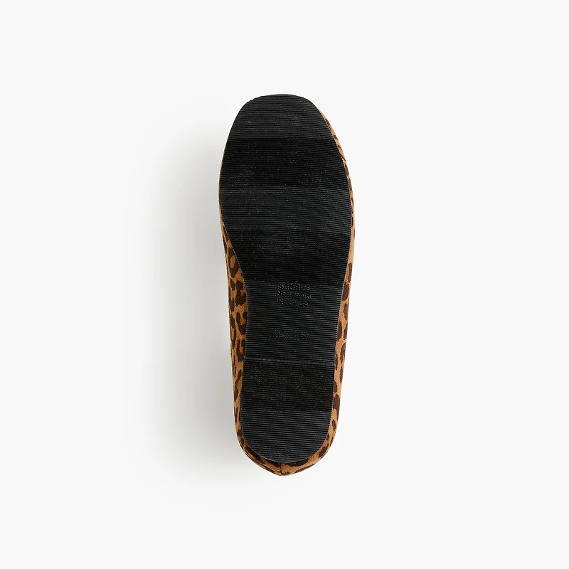 Girls' leopard ballet flats