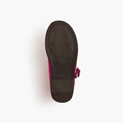 Girls' velvet Mary Jane flats