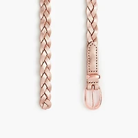 Girls' rose gold braided belt
